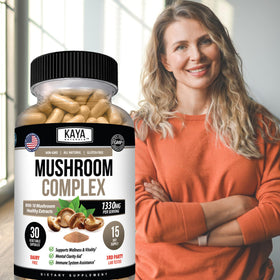 Kaya Naturals Complexe de Champignons, vue de côté de l'emballage