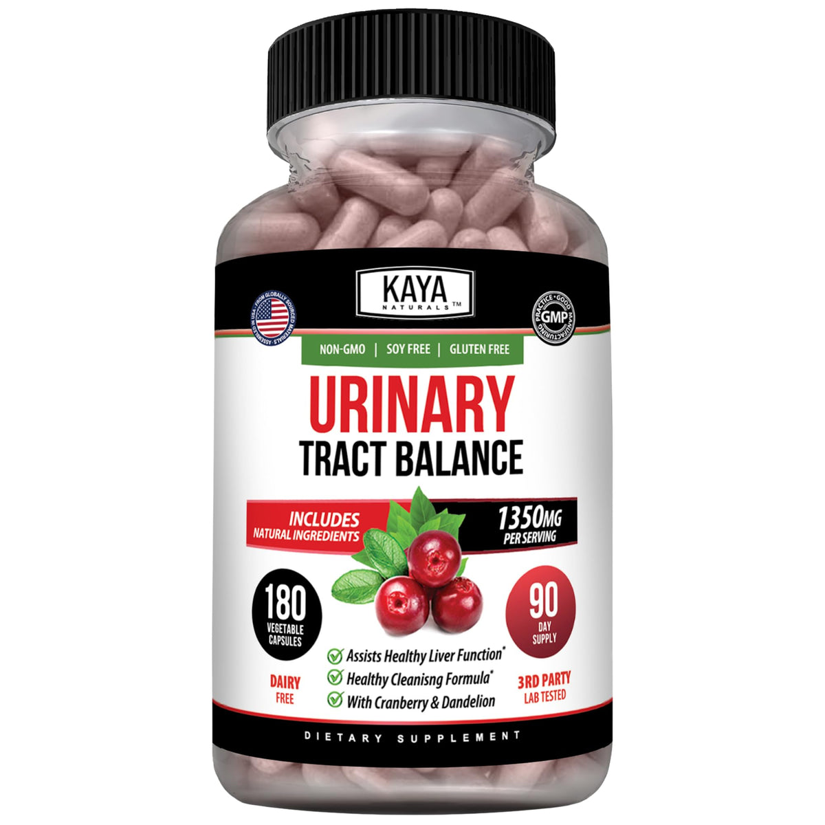 Kaya Naturals D-Mannose 180 capsules végétales en bouteille