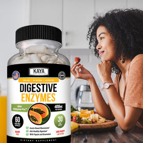 Kaya Naturals Enzymes daily flacon sur fond blanc