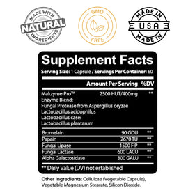 Kaya Naturals Enzymes daily vue de côté avec dimensions