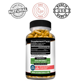 Kaya Naturals Extrait de Berbérine HCL 1200mg étiquette du flacon