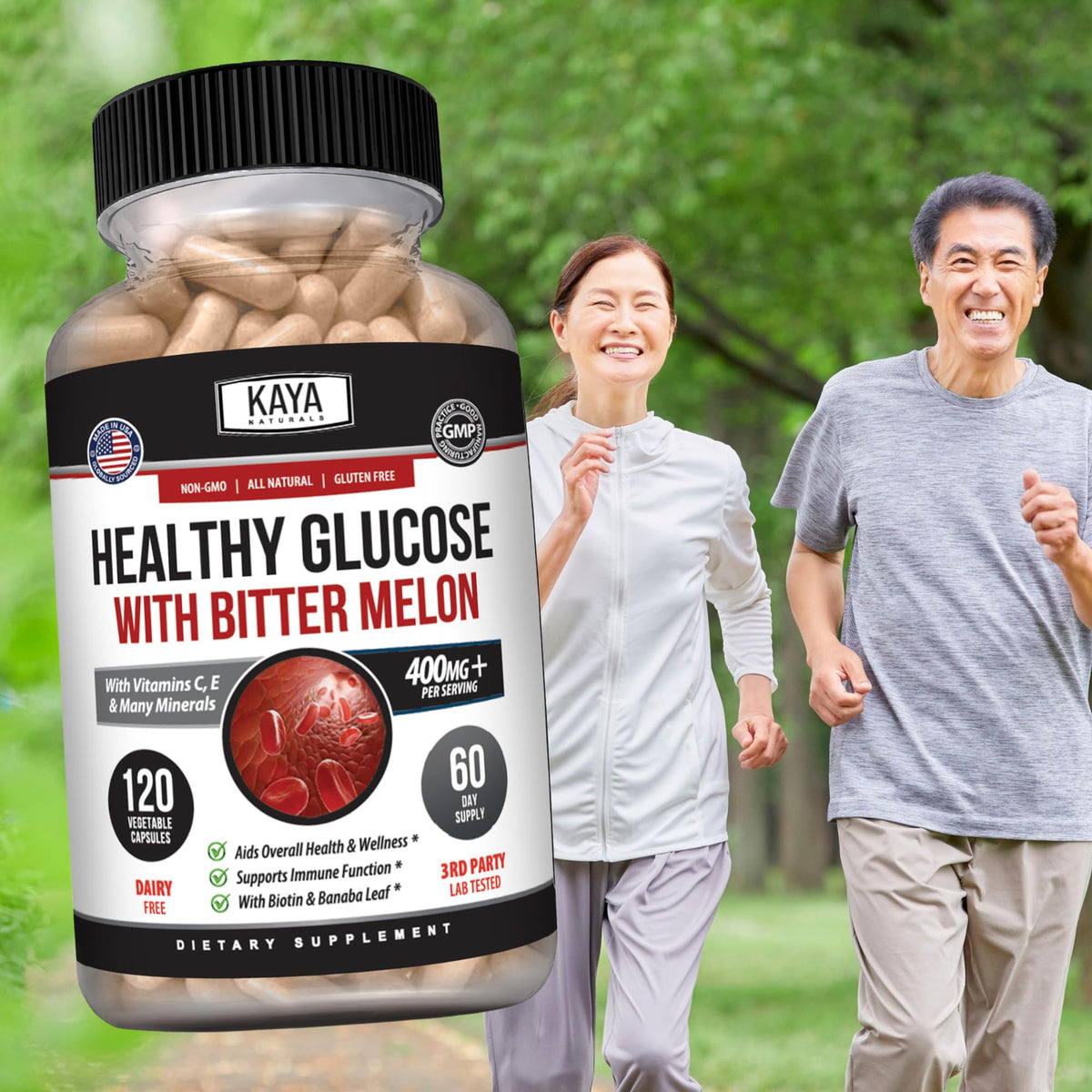 Kaya Naturals Gluco 120 comprimés avec ingrédients naturels