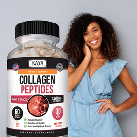 Kaya Naturals Multi Collagène 60 capsules avec verre d'eau