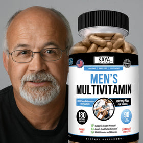 Kaya Naturals Multivitamines pour Hommes 180 Capsules en gros plan