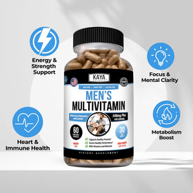 Kaya Naturals Multivitamines pour Hommes ingrédients principaux