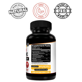 Kaya Naturals Oxy Burn ingrédients principaux sur fond blanc