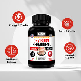 Kaya Naturals Oxy Burn présentation de l'emballage