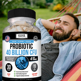 Kaya Naturals Probiotique 40 Milliards CFU 30 Capsules et ingrédients