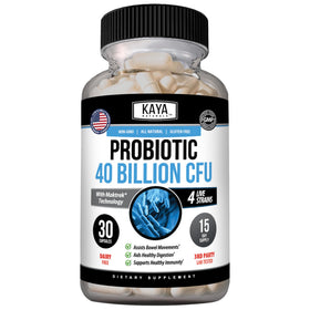 Kaya Naturals Probiotique 40 Milliards CFU 30 Capsules vue de face