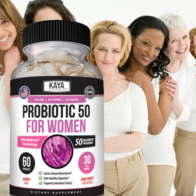 Kaya Naturals Probiotiques 50 milliards CFU capsules ouvertes