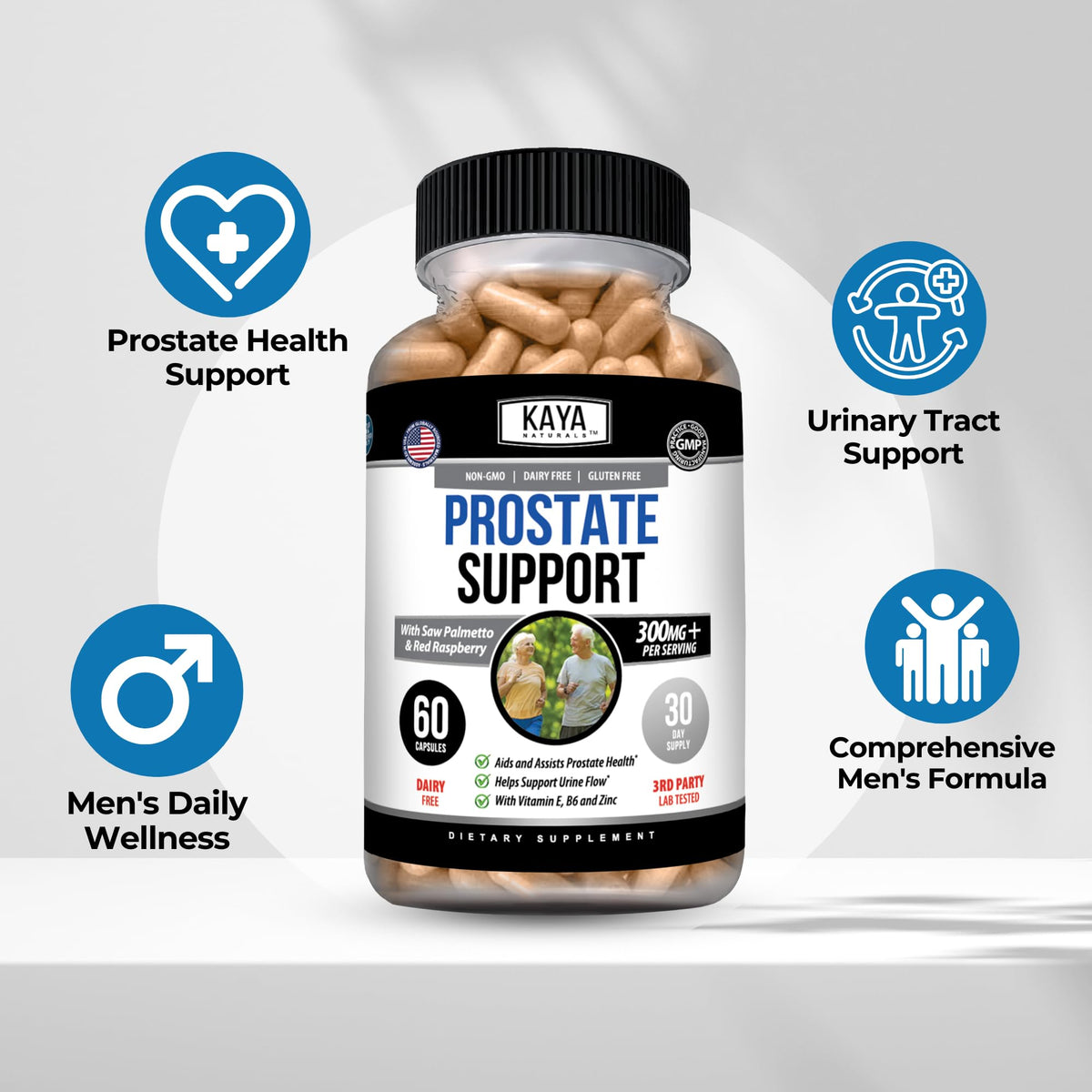 Kaya Naturals Prostate Support avec Palmetto et Pygeum
