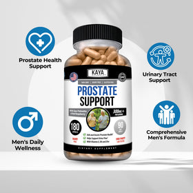 Kaya Naturals Prostate Support, vue arrière du packaging