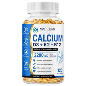 KBOWQ Nutriview Calcium D3 K2 B12 gélules 120 unités vue avant