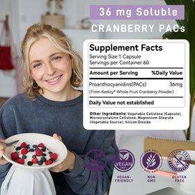 Kedicy comprimés de cranberry 36mg PACs vue arrière
