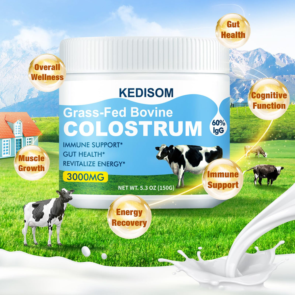 KEDISOM Colostrum Bovin Liposomal 3000 mg en préparation