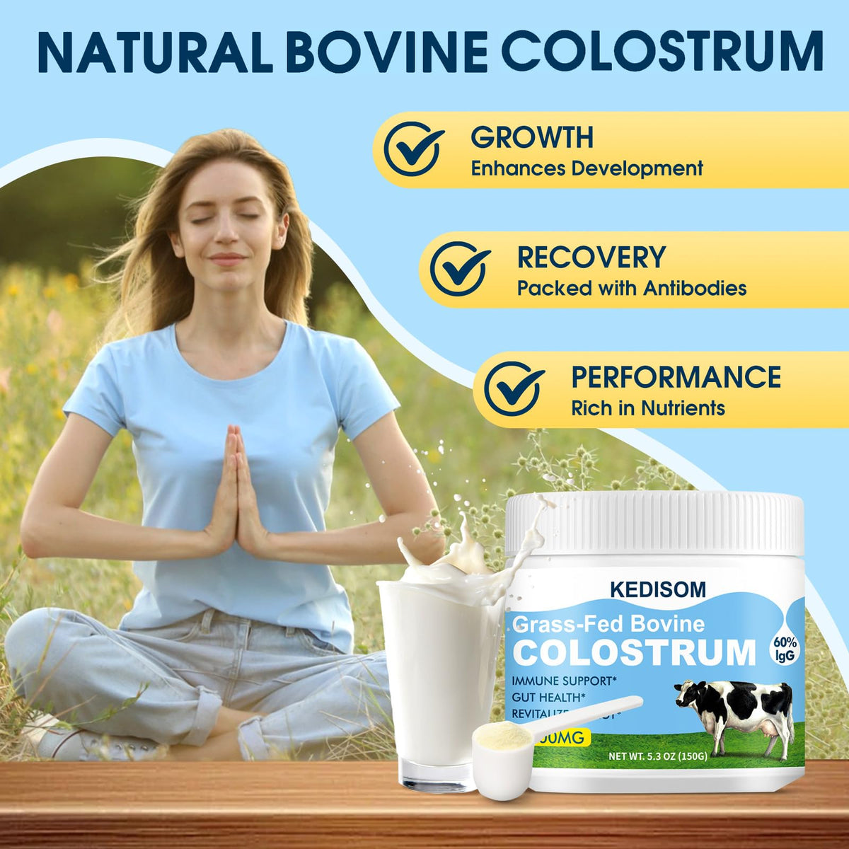KEDISOM Colostrum Bovin Liposomal 3000 mg étiquette