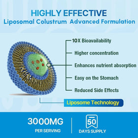 KEDISOM Colostrum Bovin Liposomal 3000 mg poudre dans un verre
