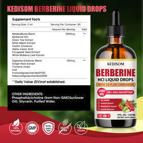 KEDISOM Liposomal Berbérine HCL 3000mg avec ingrédients naturels