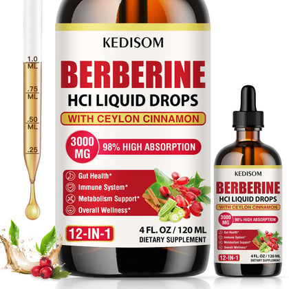 KEDISOM Liposomal Berbérine HCL 3000mg flacon de 120 ml