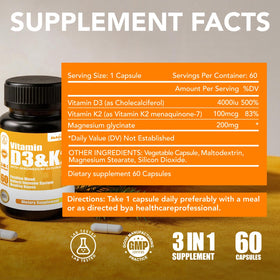 KEHLUSTY D3 K2 Magnésium Glycinate capsules ouvertes sur une table
