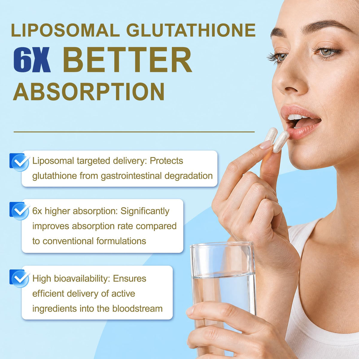 Kenofor Glutathione Liposomal 1155mg étiquette sur le flacon