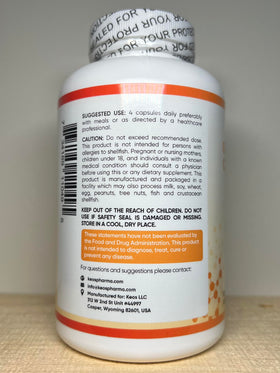 KeosPharma capsules avec une prise d'eau