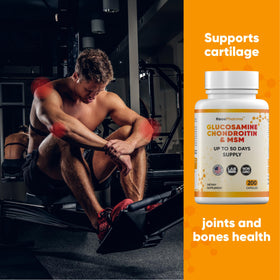 KeosPharma capsules de glucosamine chondroïtine sur une table