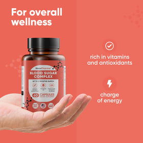 KeosPharma Complexe de Sucre Sanguin capsules avec ingrédients à côté