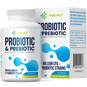 Keptrohy Probiotiques 300 Milliards CFU 60 Capsules vue de face