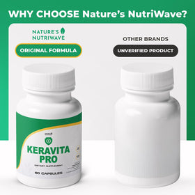 Keravita Pro capsules sur une surface en bois
