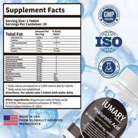 Keszciy Compléments Acide Hyaluronique 850mg avec ingrédients naturels