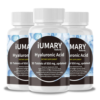 Keszciy Compléments Alimentaires Acide Hyaluronique 850mg vue de face avec emballage