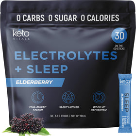 Keto Vitals Poudre Électrolytes Sommeil Sureau sachet avant