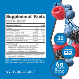 Ketologic BHB Keto saveur Baies Mixées en poudre