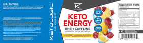 KetoLogic KetoEnergy BHB étiquette avec informations nutritionnelles