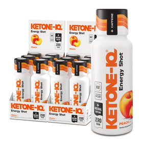 Ketone-IQ Shots Caffeine Pêche pack de 12 unités