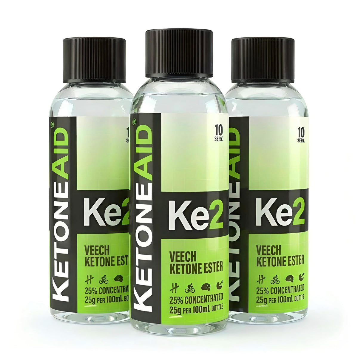 KetoneAid Ke2 Ester de Cétones - Pomme Verte - Bouteille avant
