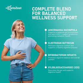 KetoZest GLP-1 Support Probiotic Supplement 59g packaging