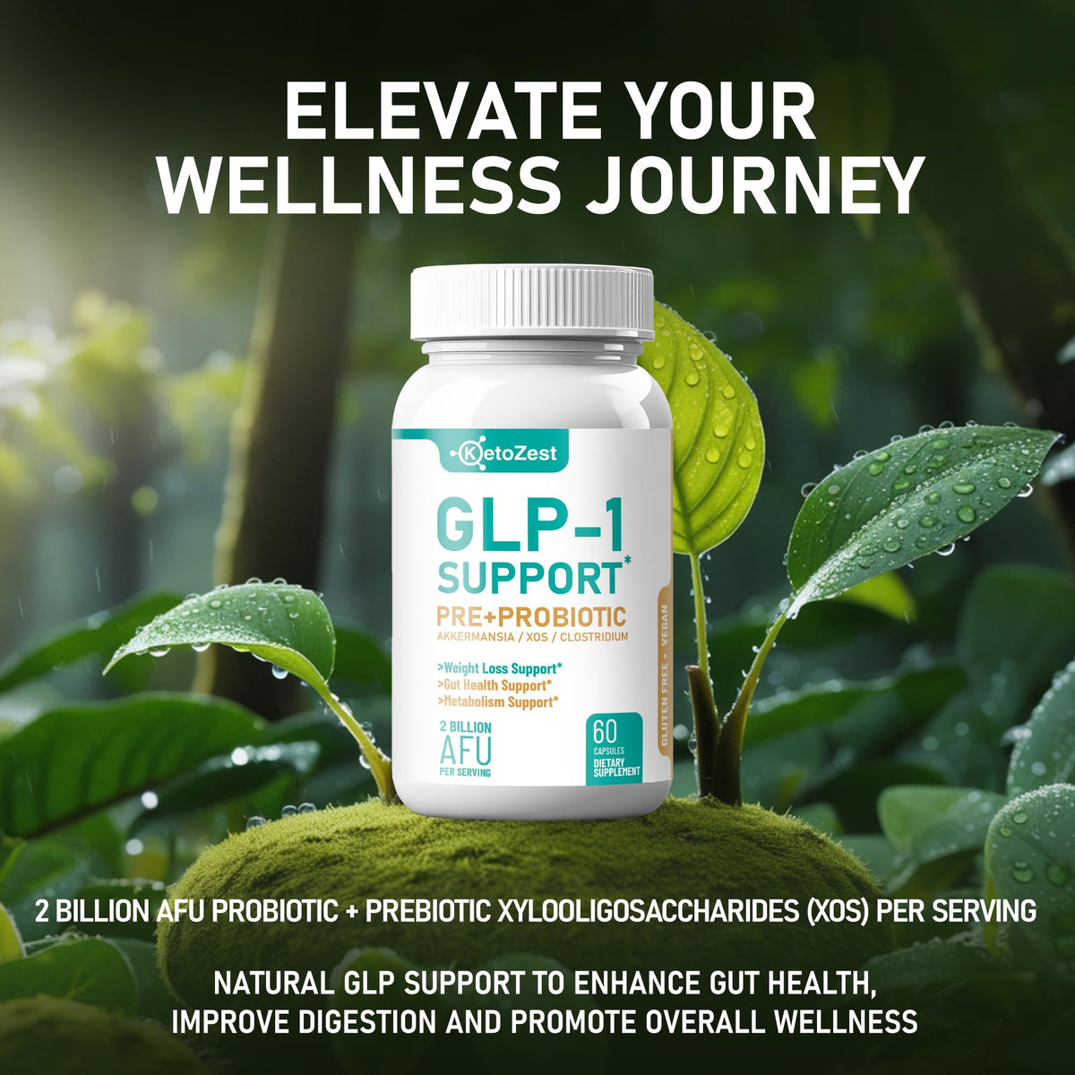 KetoZest GLP-1 Support Probiotic Supplement lifestyle scene