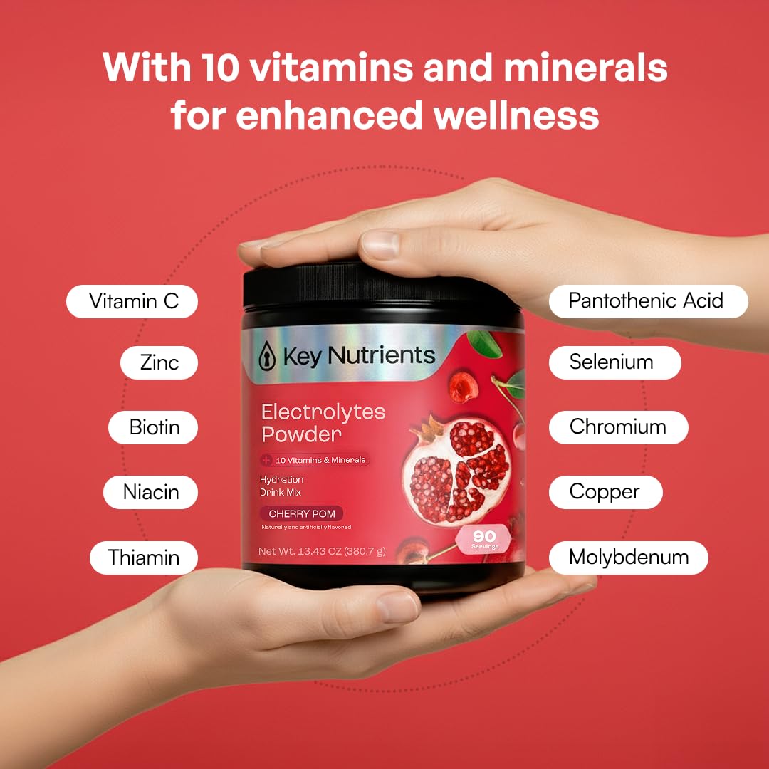 KEY NUTRIENTS Électrolytes Potassium Cerise Pom nutritional information