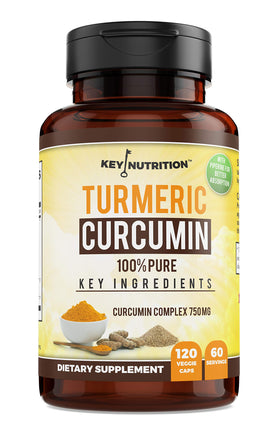 Key Nutrition Complexe Curcuma Curcumin 120 capsules vue de face