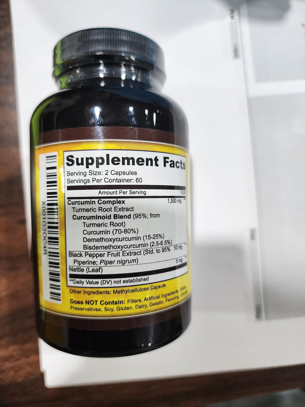Key Nutrition Complexe Curcuma Curcumin avec ingrédients naturels