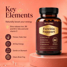 KFPHTEQ Complément Alimentaire Fer 60 Capsules sur un bureau