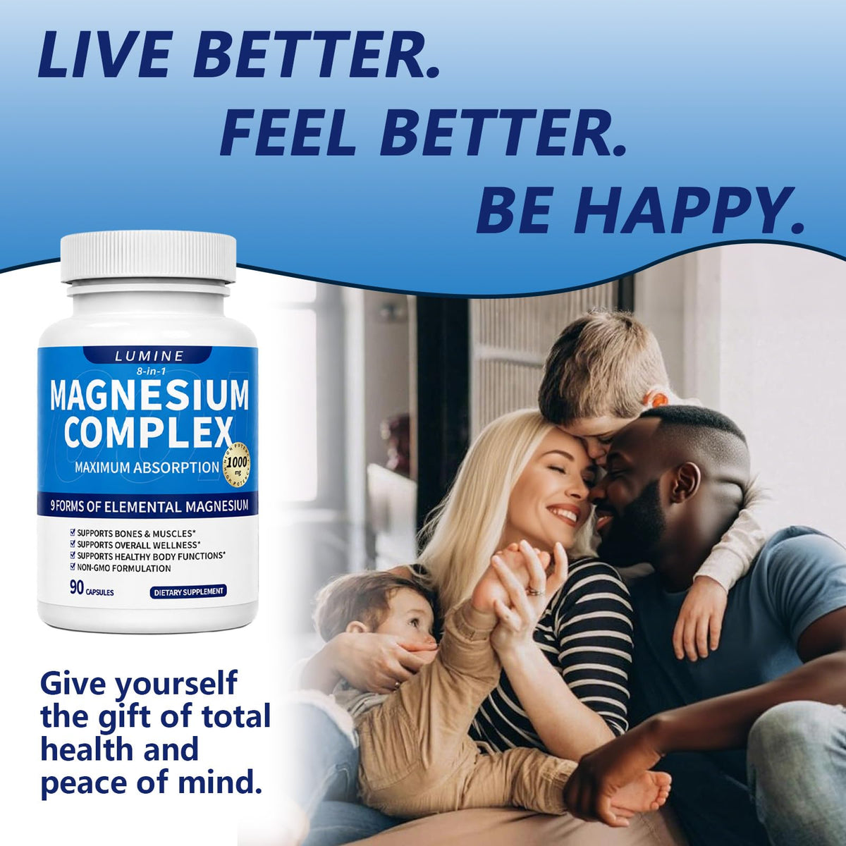KFUKFU Complexe de Magnésium 1000mg capsule avec main