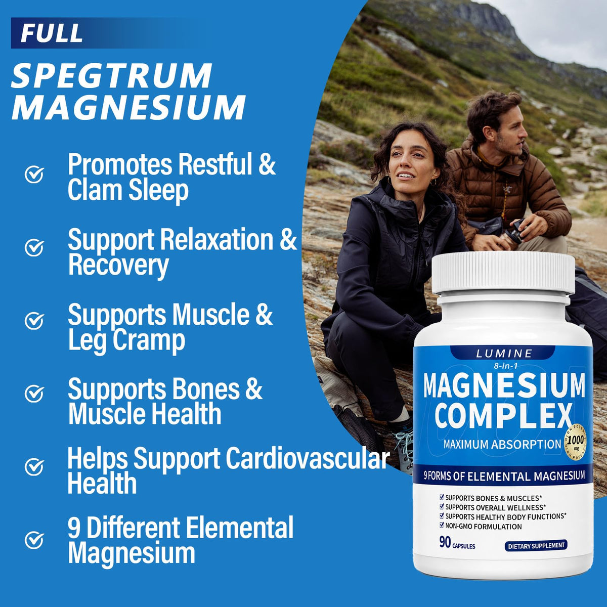 KFUKFU Complexe de Magnésium 1000mg capsules ouvertes