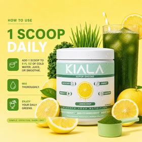 Kiala Nutrition Poudre de Super Greens, ingrédients principaux en détail