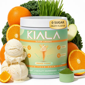 Kiala Nutrition Poudre Super Greens Orange Sherbet 322g - vue avant