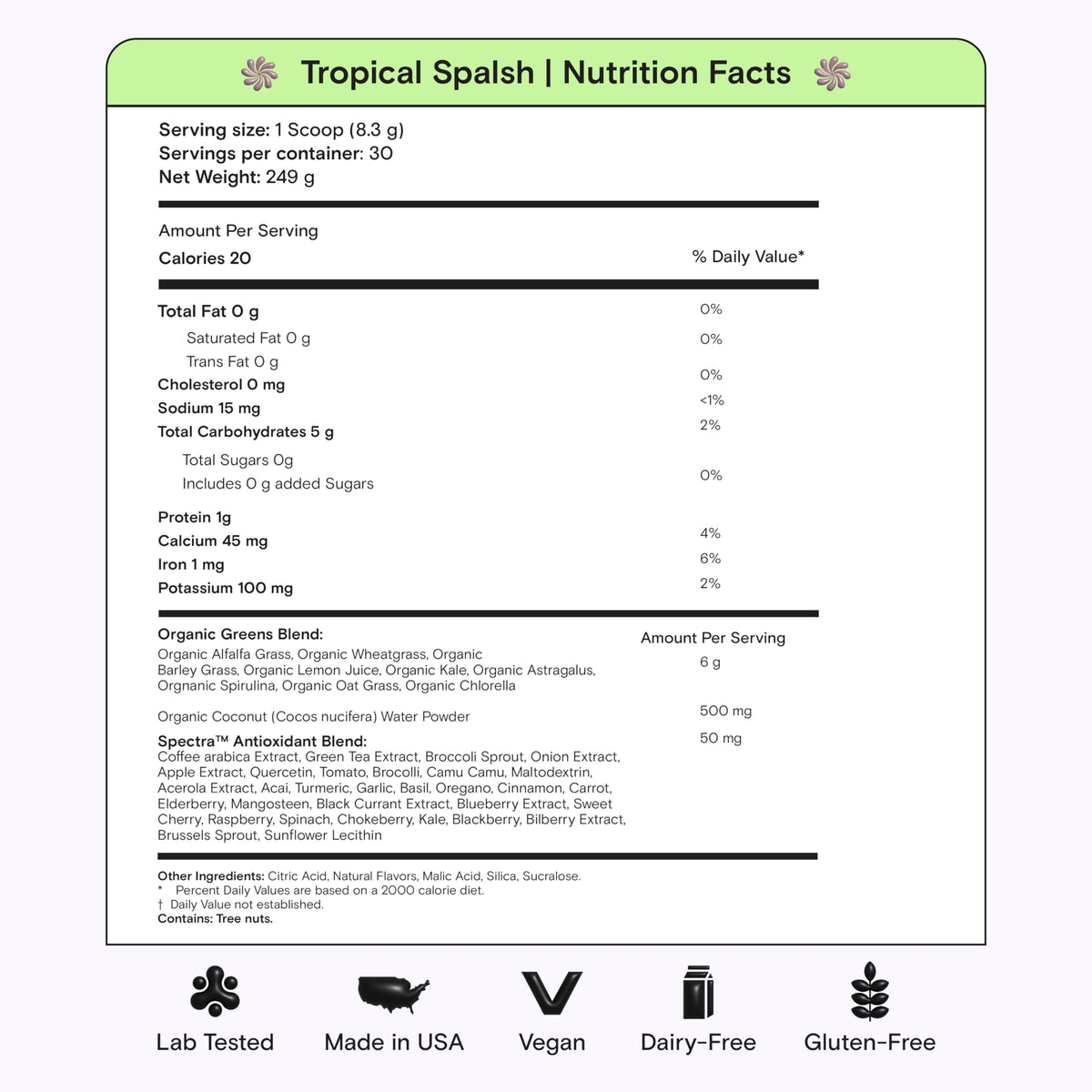 Kiala Nutrition Super Greens Tropical Splash 322g - utilisation en shaker
