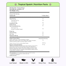 Kiala Nutrition Super Greens Tropical Splash 322g - utilisation en shaker