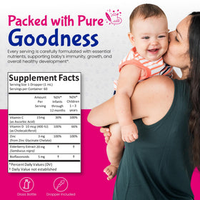 Kiddivit Zinc Liquide en utilisation avec du lait